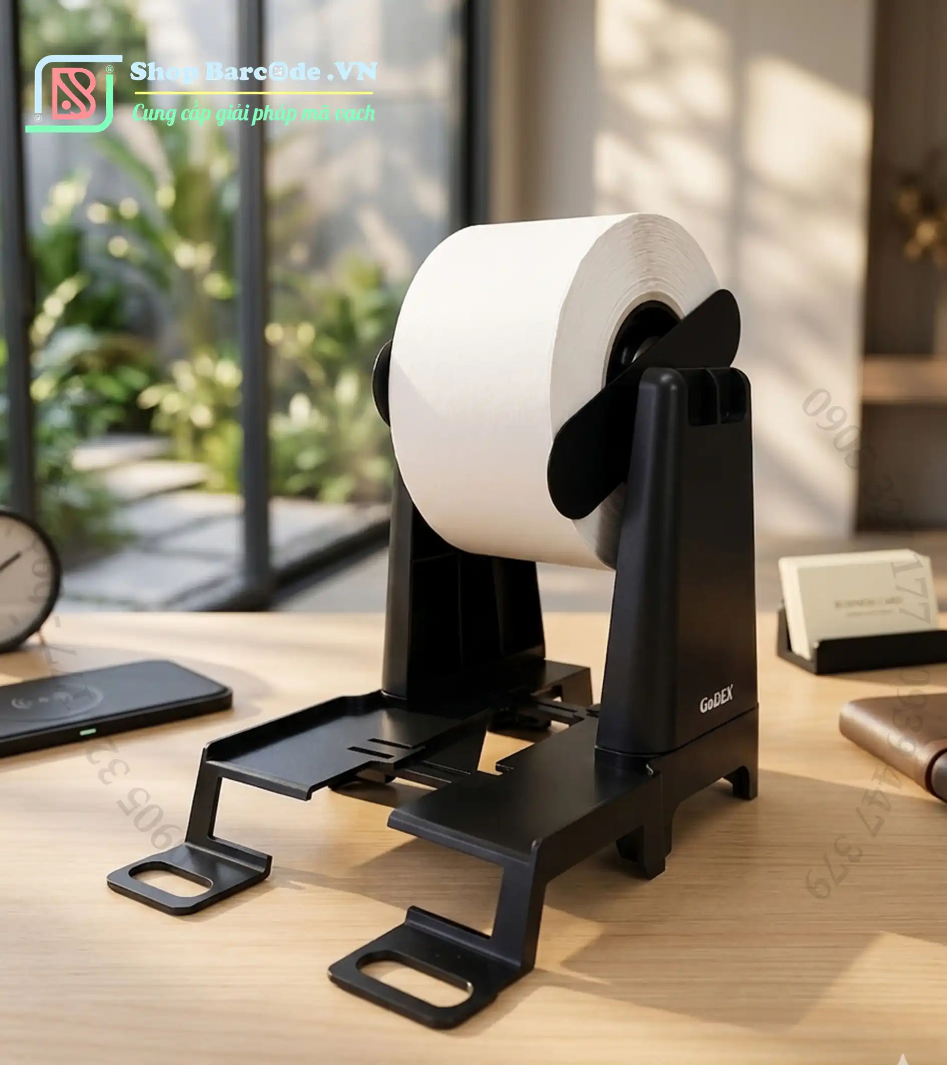 trục-giá-đỡ-giá-treo-cuộn-decal-gắn-ngoài-thương-hiệu-godex